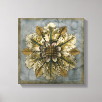 Rosette décorative Demask sur Arrière - plan gris