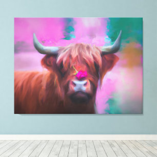 Toile "Rosie des Highlands" – Portrait de vache des High