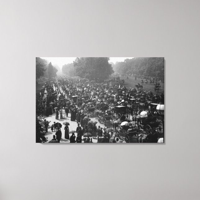 Toile Rotten Row in Hyde Park, London, c.1890 (Recto)