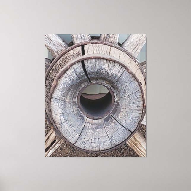 Toile Roue en Wagon Rustique Old West (Recto)