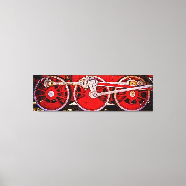 Toile Roues de train à vapeur vintage (Recto)