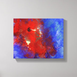 Toile rouge bleu violet abstrait clair