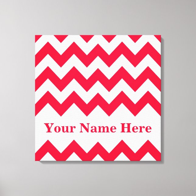 Toile Rouge Bold Chevron avec le nom Emporio Moffa (Recto)