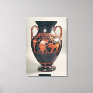 Toile Rouge-chiffre amphora de grenier de ventre