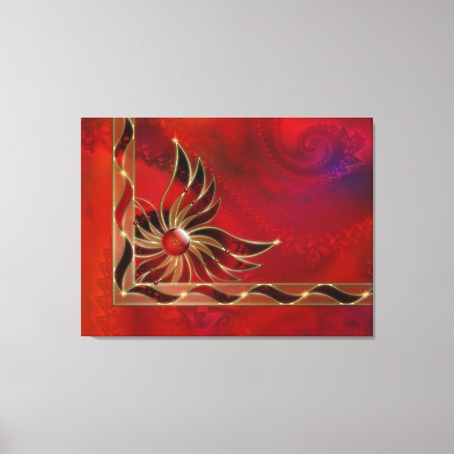 Toile rouge comme la flamme (Recto)