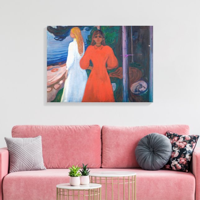 Toile Rouge et blanc | Edvard Munch | (Insitu(Salon))