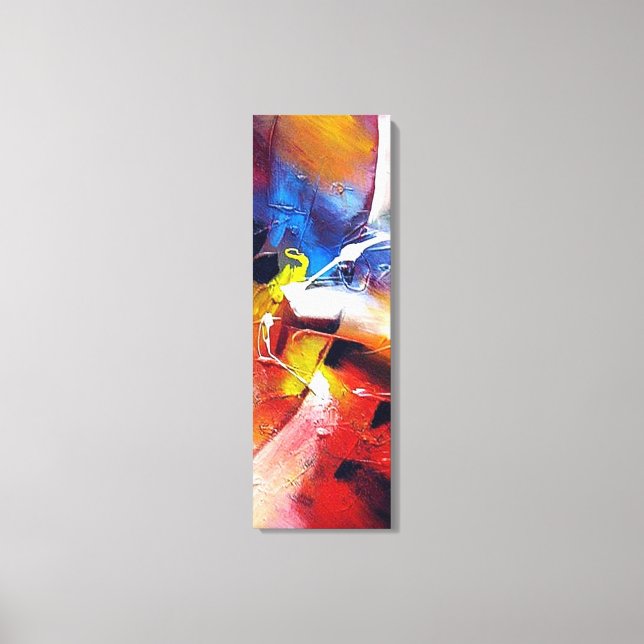 Toile Rouge jaune bleu Abstrait (Recto)