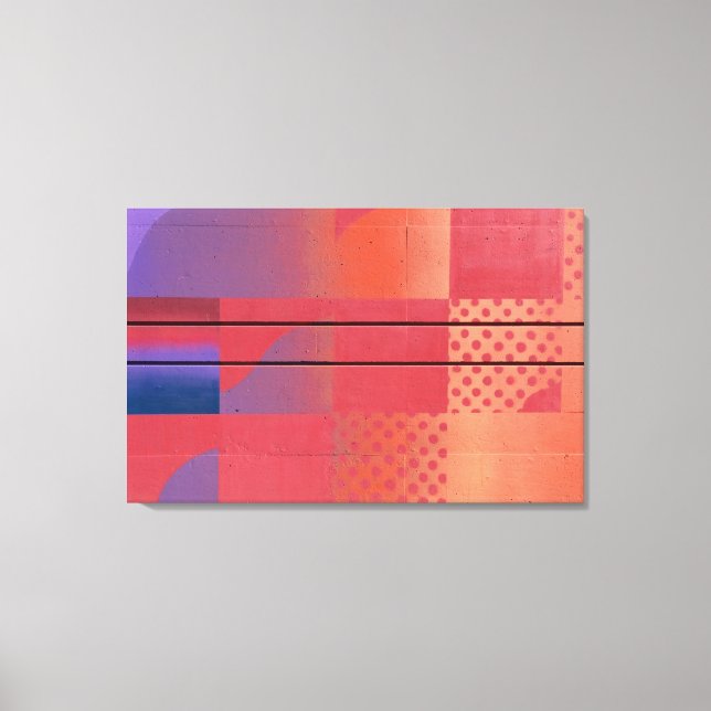 Toile Rouge & Orange - Collection Art de rue (Recto)