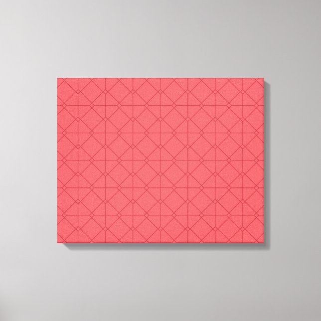 Toile Rouge pastel, cool, tendance, illustration décorat (Recto)