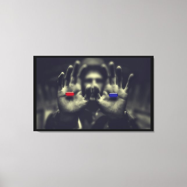 Toile Rouge pilule bleue Moment Awaken Canvas Peinture m (Recto)