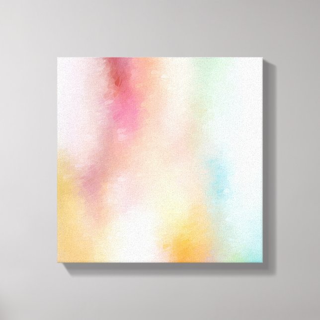 Toile Rouge rose Jaune Bleu Violet Vert Moderne Abstrait (Recto)