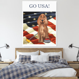 TOILE ROUGE SETTER CURLING 