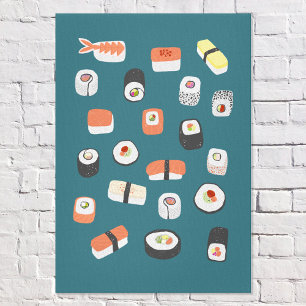 Toile Rouleau de nigiri maki sushi japonais 