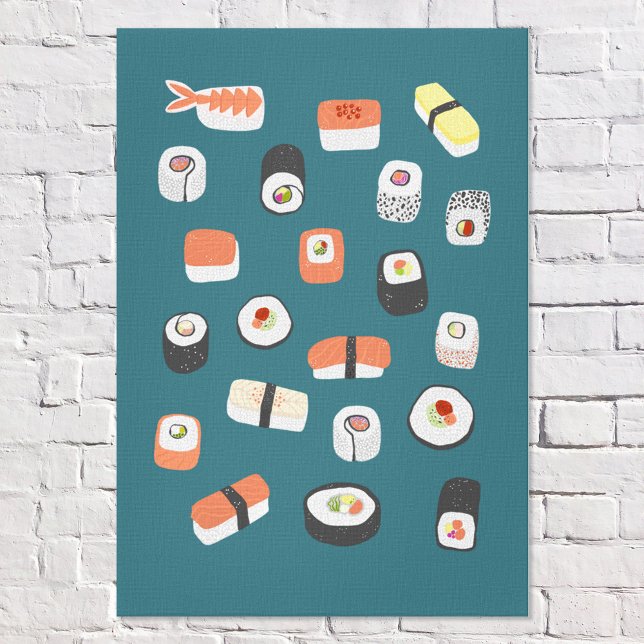 Toile Rouleau de nigiri maki sushi japonais  (Japanese sushi wall art)