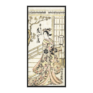 Toile Rouleau vintage japonais frais de dame de geisha
