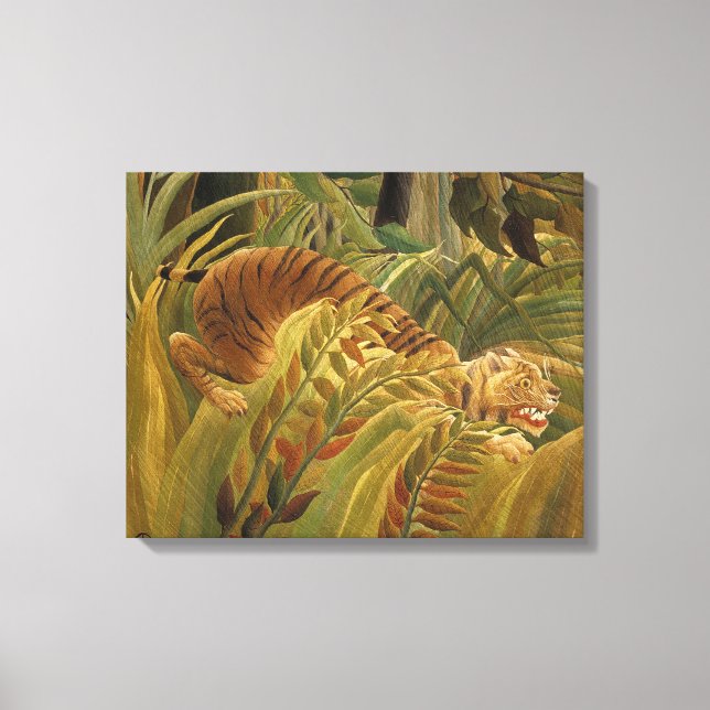 Toile Rousseau Jungle Tropical Tiger Art (Recto)