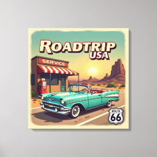 Toile Route 66 - Retro Pop Art