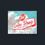 Toile Route américaine | Coffee Shop Sign<br><div class="desc">Route américaine | Coffee Shop Sign Artist : Naomi McCavitt</div>