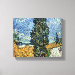 Toile Route avec cyprès de Van Gogh Impressionnisme