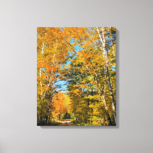 Toile Route rurale couleurs d'automne New Hampshire