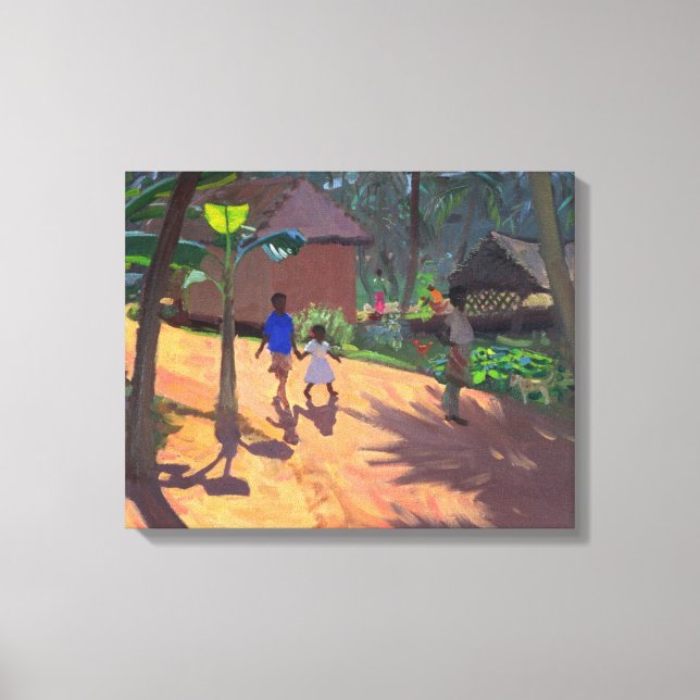 Toile Route vers Kovalum Beach Kerala 1996 (Recto)