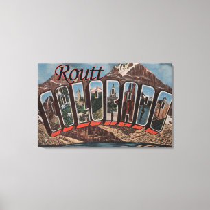 Toile Routt, lettre ScenesRoutt, Co de ColoradoLarge
