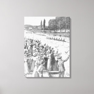 Toile Rowers D'Équipage vintage Race Avec De Nombreux Sp