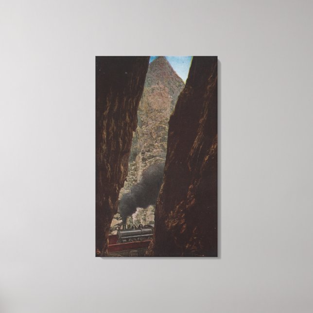 Toile Royal Gorge, CO - Vue d'un Crevice à Royal (Recto)