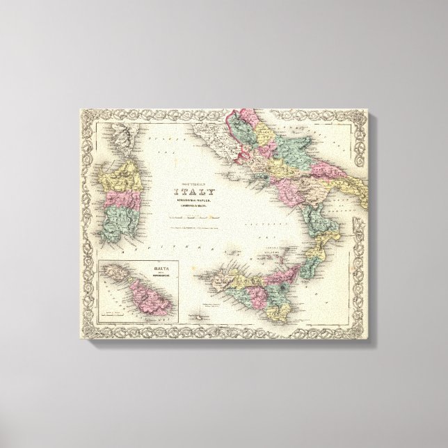 Toile Royaume d'Italie du Sud de Naples (Recto)