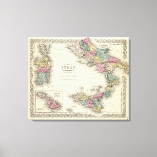 Toile Royaume du sud de l'Italie de Naples