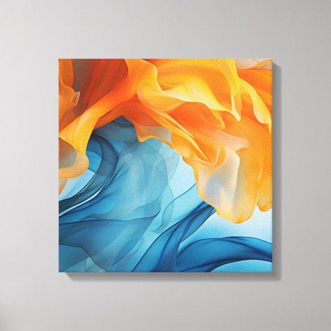 Toile Ruban bleu et jaune (Recto)