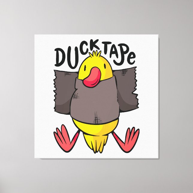 Toile Ruban Canard Drôle (Recto)