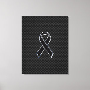 Toile Ruban de sensibilisation en fibre de carbone noir