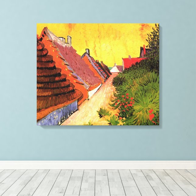 Toile Rue à Saintes Maries par Vincent van Gogh (Insitu (Plancher de Bois))