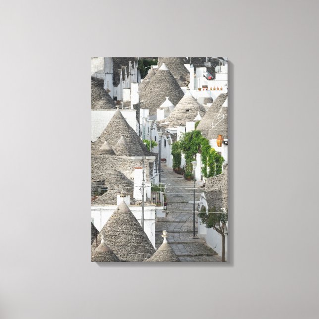 Toile Rue avec maisons trulli à Alberobello, Pouilles (Recto)