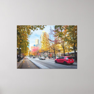 Toile Rue Cityscape d'automne