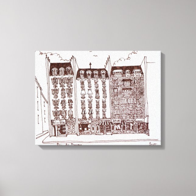 Toile Rue du Dragon, Saint-Germain-des-Prés, Paris (Recto)