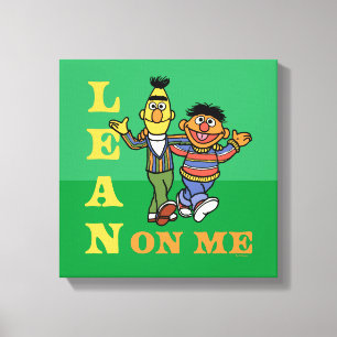 Toile Rue Sésame Bert & Ernie Lean sur moi
