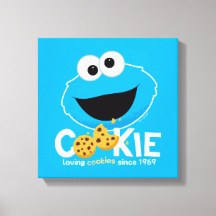 Toile Rue Sésame Cookie Monster Lookies