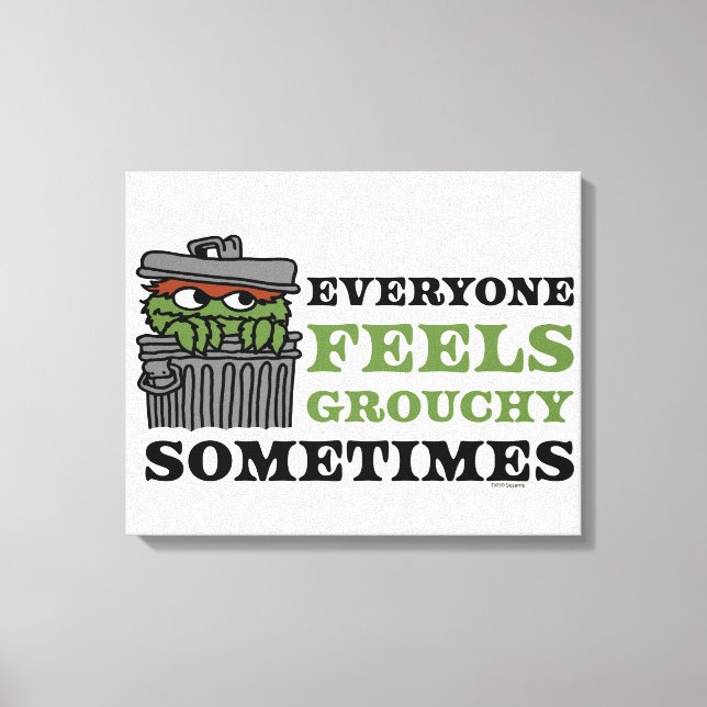 Toile Rue Sésame | Oscar le Grouch se sent Grouch (Recto)