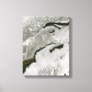 Toile Rues de neige et de nuage