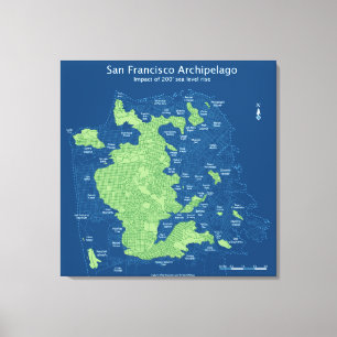 Toile Rues submergées de SF, 200' hausse de niveau de l