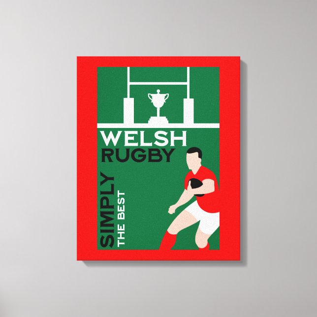 Toile Rugby Wales Fan Art (Recto)