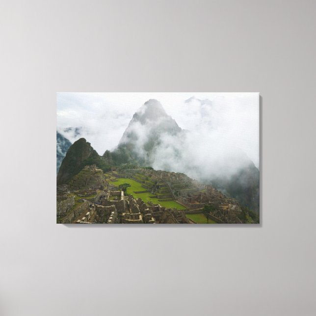 Toile Ruines antiques de Machu Picchu avec les Andes (Recto)