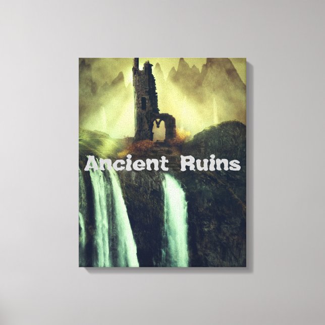 Toile Ruines antiques Paysage Imaginaire (Recto)