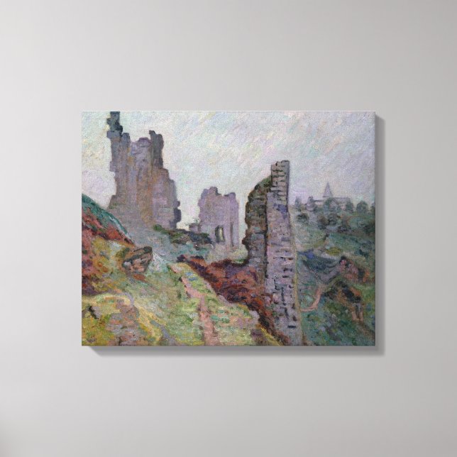 Toile Ruines dans le brouillard à Crozant, 1894 (huile s (Recto)