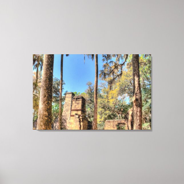 Toile Ruines de Bulow Plantation, Floride (Recto)