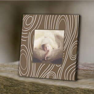 Toile Russe Brown Grain de bois Vintage Art moderne