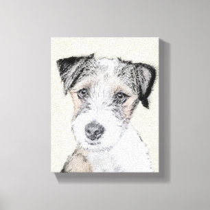 Toile Russell Terrier Peinture rugueuse - Art Chien orig