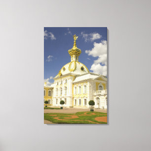 Toile Russie. Petrodvorets. Palais de Peterhof. Pierre l